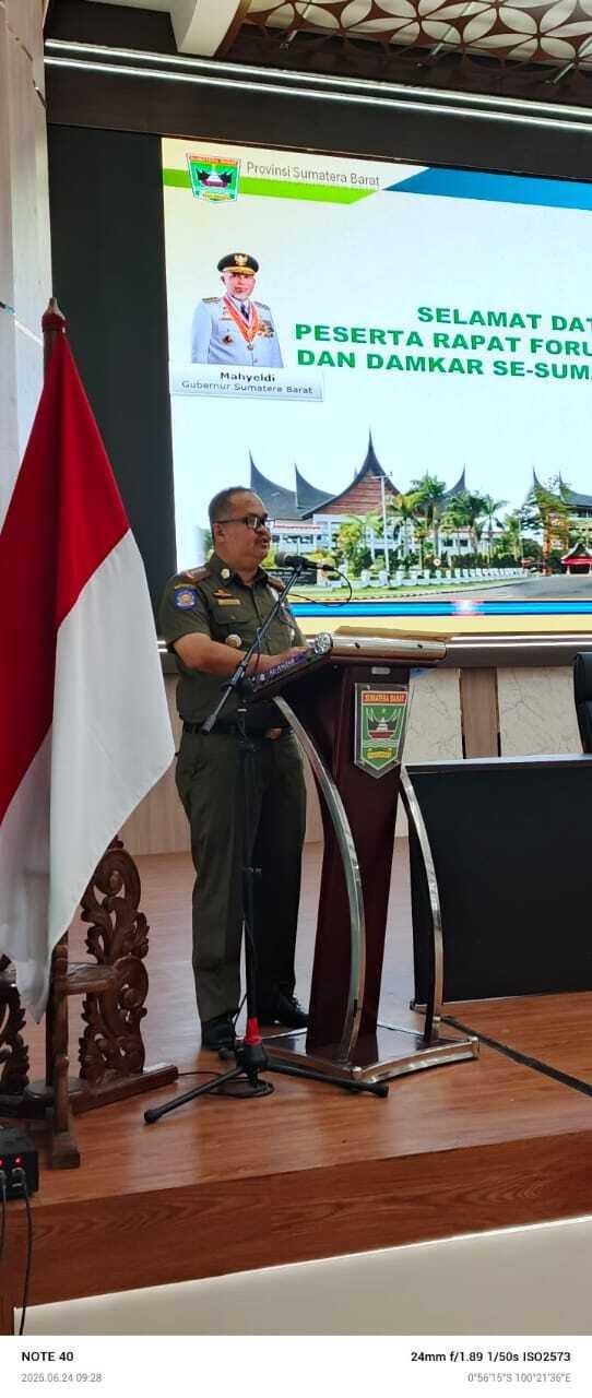 SatPol PP dan Damkar se-Sumbar Sumbar Gelar Rapat Bersama di Aula Gubernuran