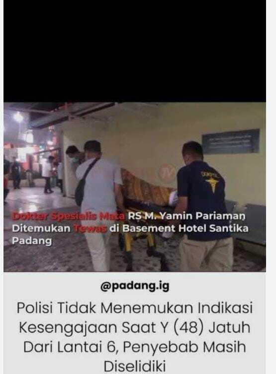 ASN Lompat Dari Lantai Hotel, Apa Yang Terjadi?, Cukup Sudah Nama Ranah Minang Viral