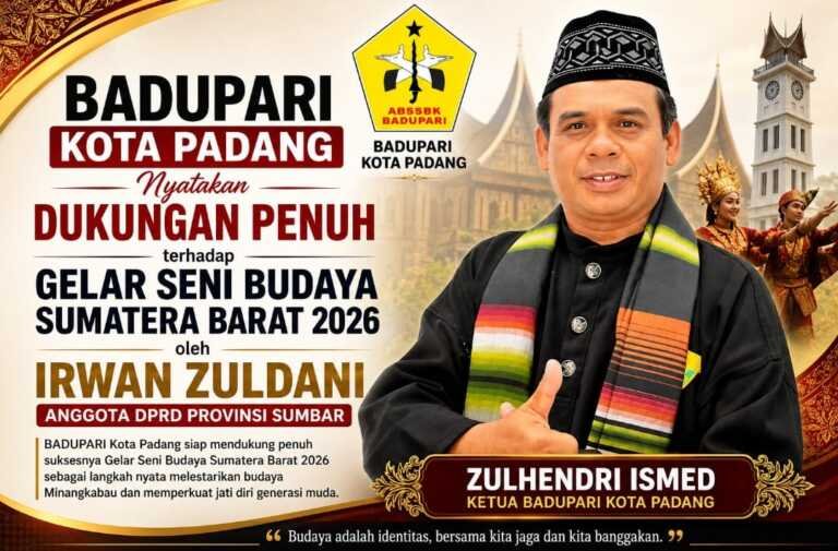 BADUPARI Kota Padang Nyatakan Dukungan Penuh terhadap Gelar Seni Budaya Sumatera Barat 2026
