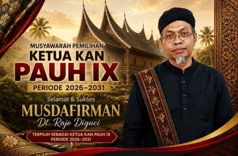 Musdafirman Dt. Rajo Diguci Terpilih sebagai Ketua KAN Pauh IX Periode 2026–2031, Siap Selesaikan Konflik Sako