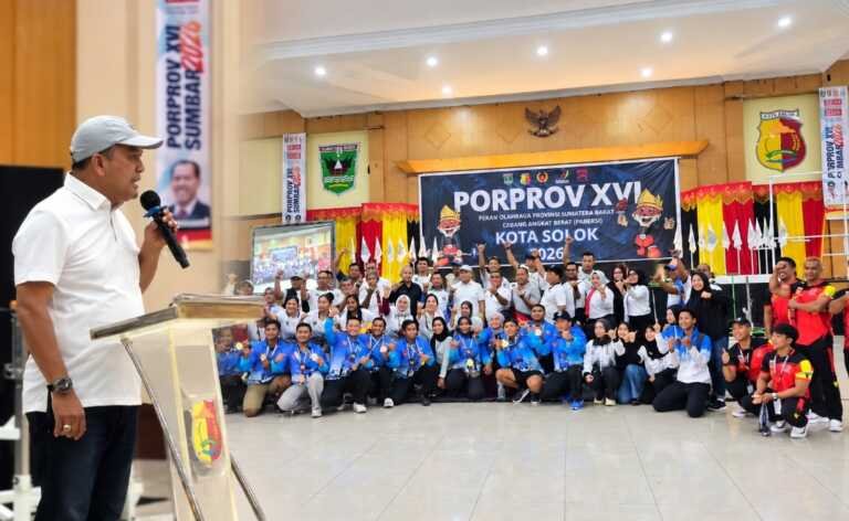 Irwan Zuldani Resmi Tutup Angkat Berat Porprov XVI Sumbar 2026, Kota Solok Raih 26 Emas